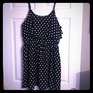 Elle Black and White Polka Dot Dress